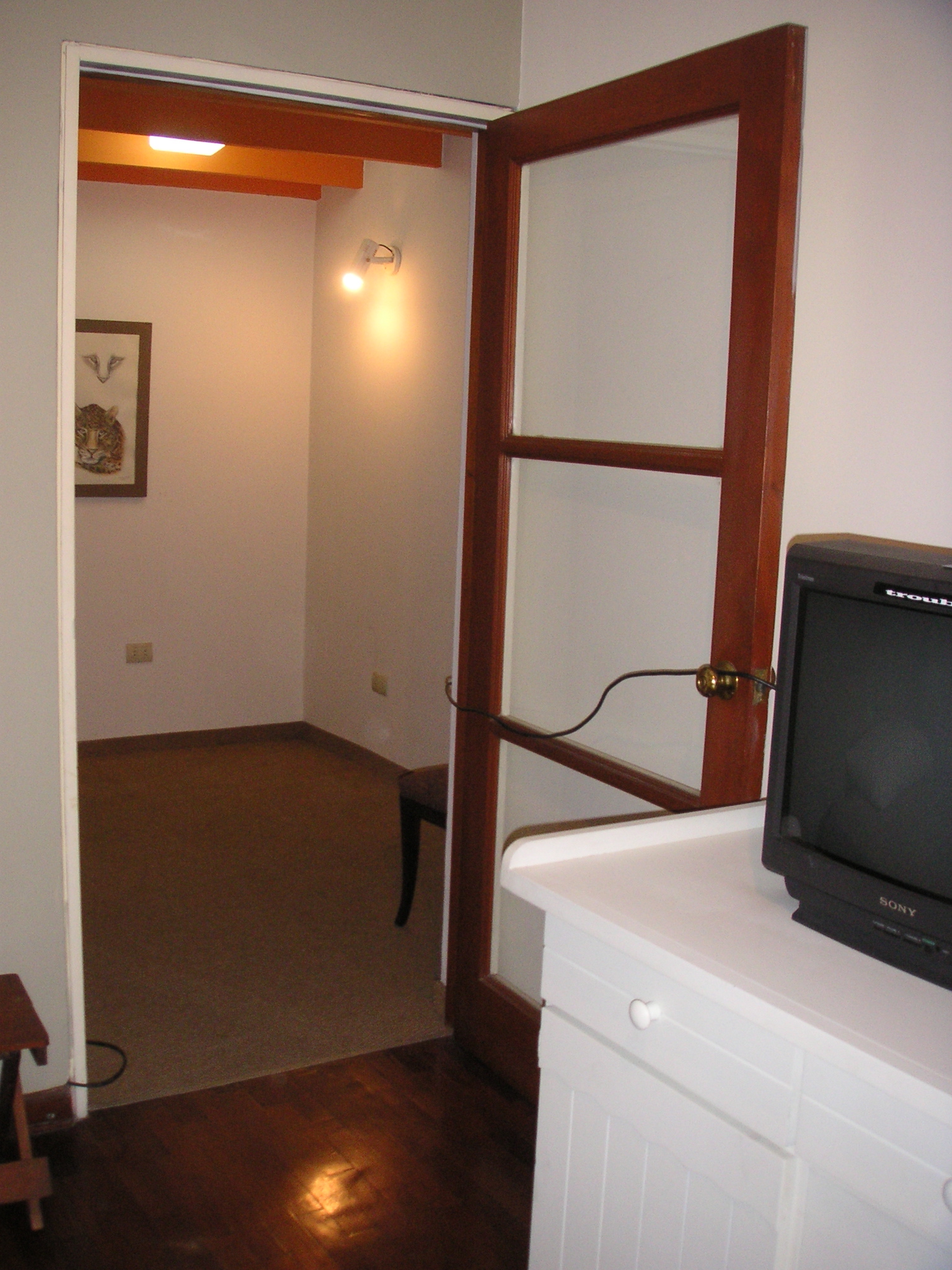 Our bedroom and alcove at Maritza's house, Surco, Lima, Perú. Andrea and I lived here for 4 weeks.