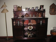 The original Inca artifacts at Maritza's house, in the living room.